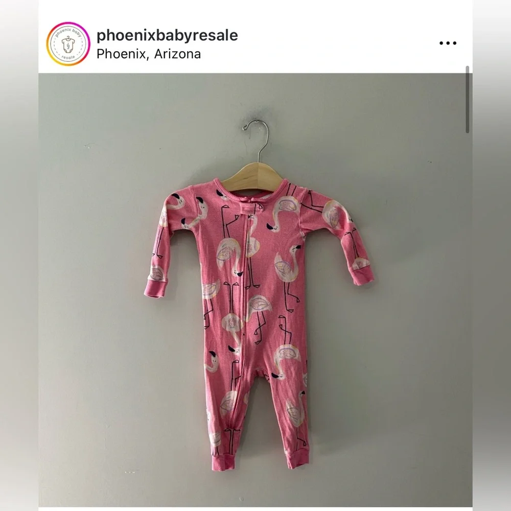 $6 ADD ON baby footie carters old‎ navy cloud island Flamingo 12M 9-12M h&M